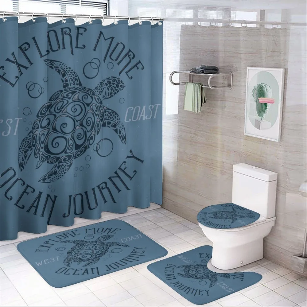 Underwater Turtle — 4-Piece Bathroom Set preview