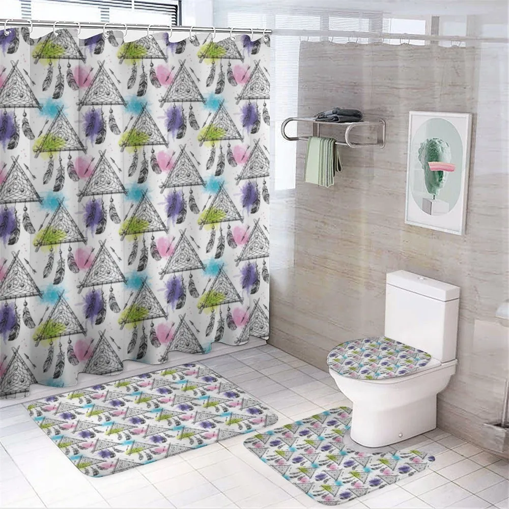 Artful Triangle Dreamcatchers — 4-Piece Bathroom Set preview