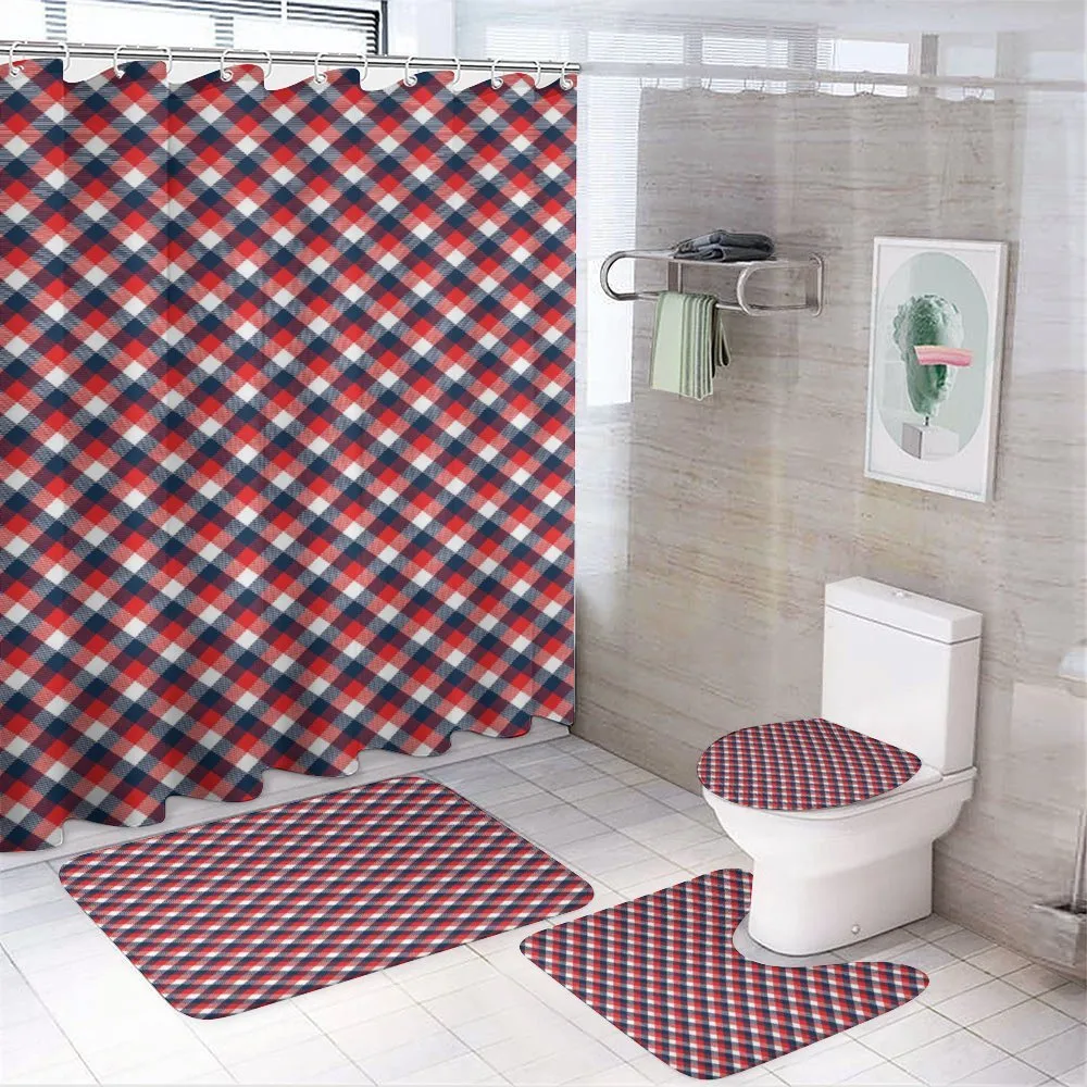 Checkered Gingham English — 4-Piece Bathroom Set preview