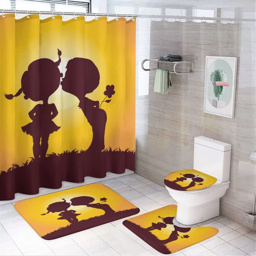 Children Silhouettes — 4-Piece Bathroom Set preview