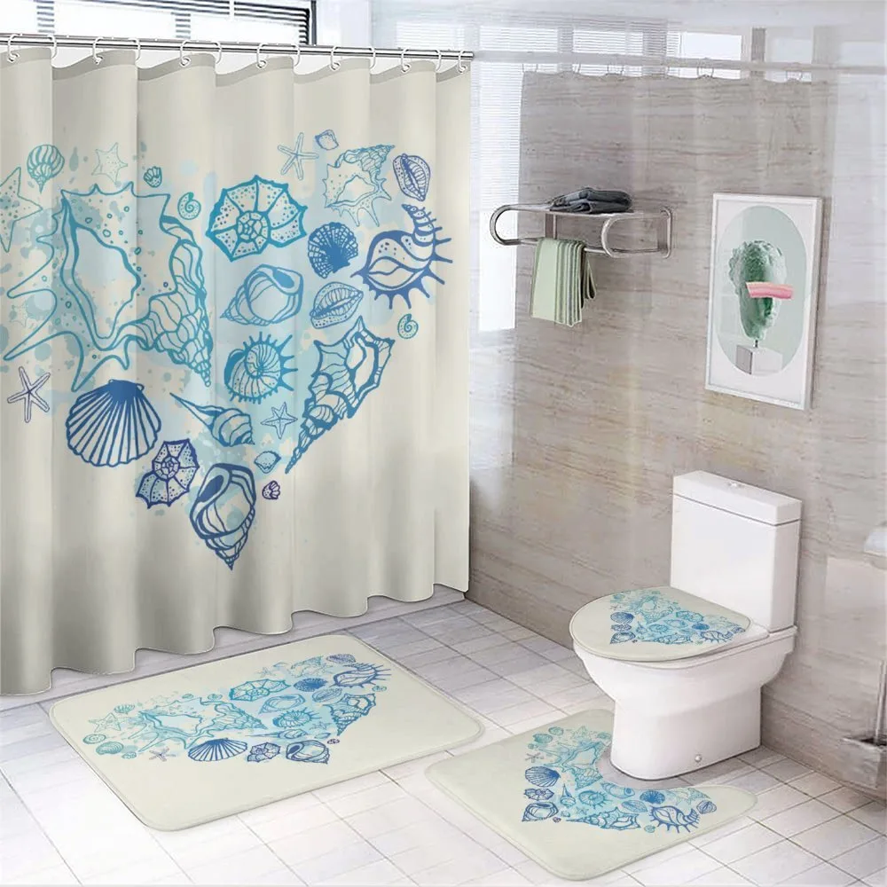 Coastal Design Grunge Heart — 4-Piece Bathroom Set preview