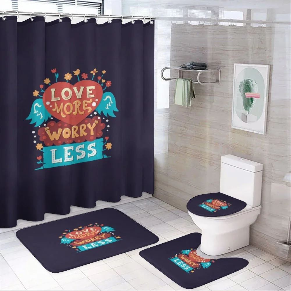 Flowers Bird Angel Wings — 4-Piece Bathroom Set preview
