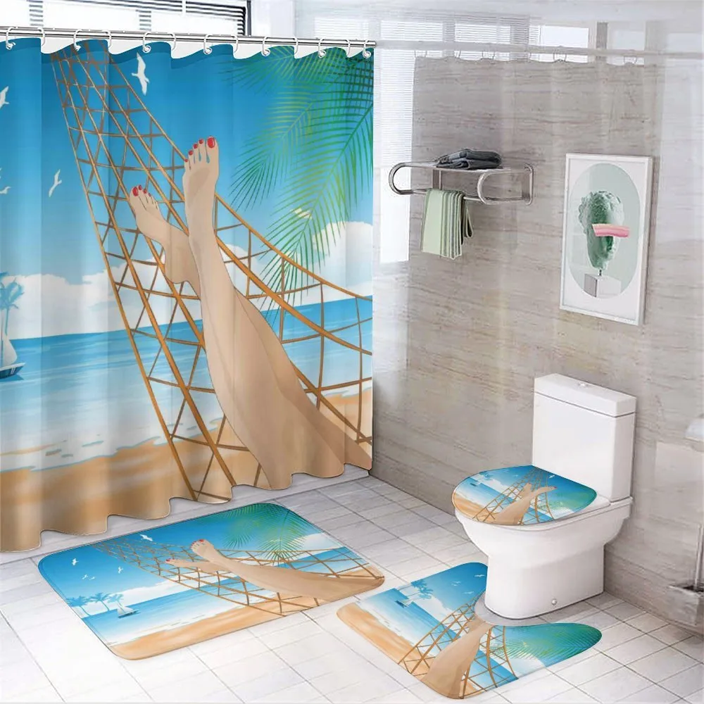 Hawaiian Ocean Hammock — 4-Piece Bathroom Set preview