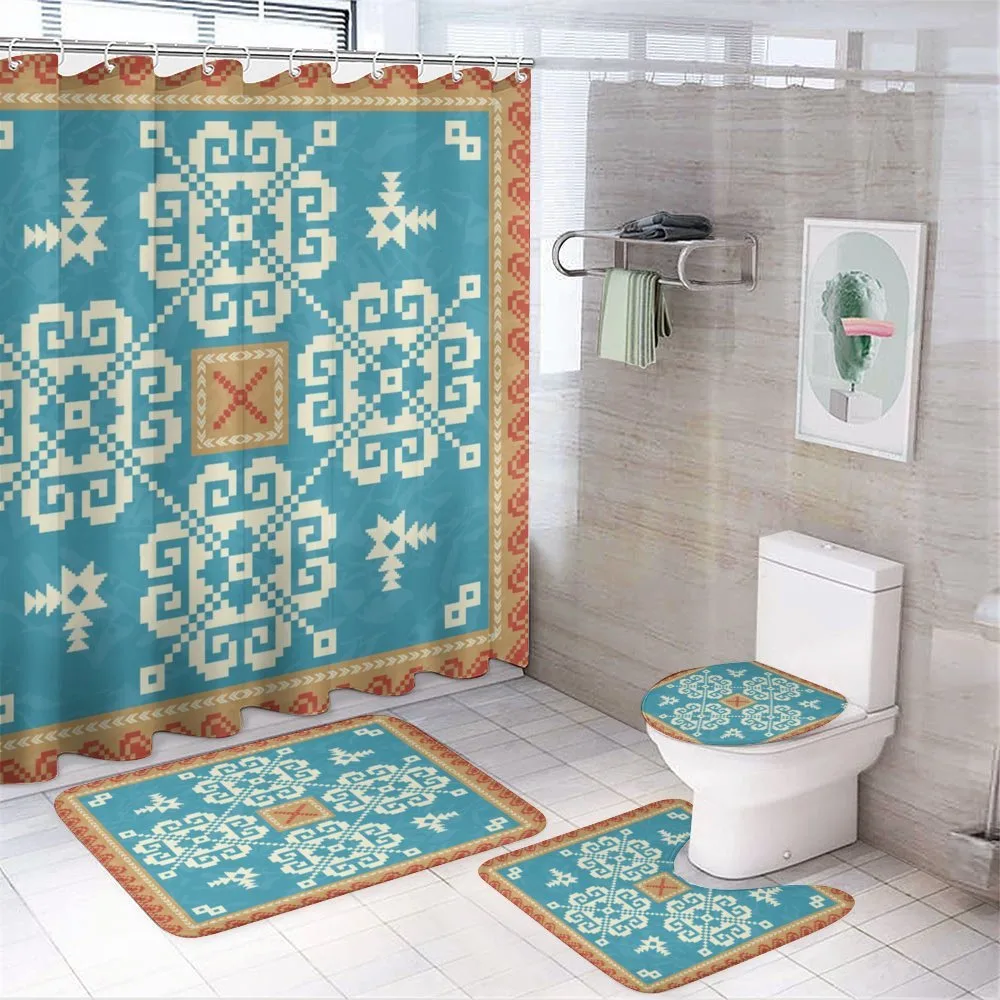 Nordic Style Square Ornament — 4-Piece Bathroom Set preview