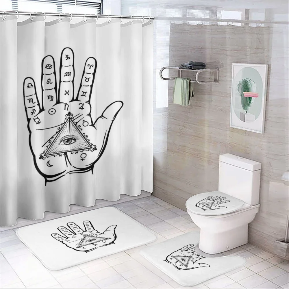 Psychic Hand Magic Eye — 4-Piece Bathroom Set preview