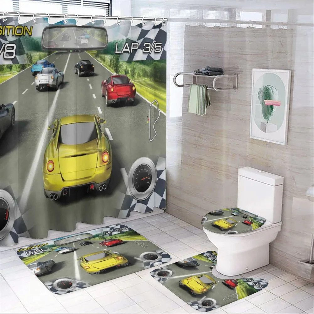 Sports Racing Theme — 4-Piece Bathroom Set preview