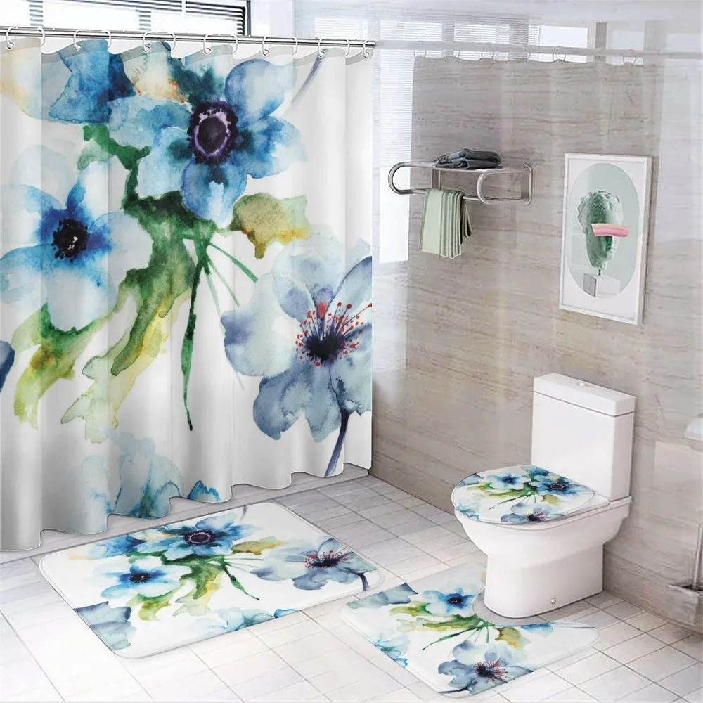 Summer Flowers Growth — 4-Piece Bathroom Set preview