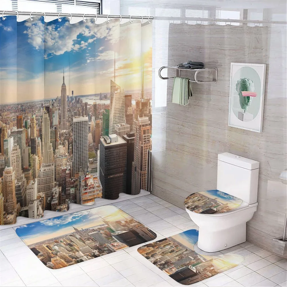 Sunset Urban Aerial Photo — 4-Piece Bathroom Set preview