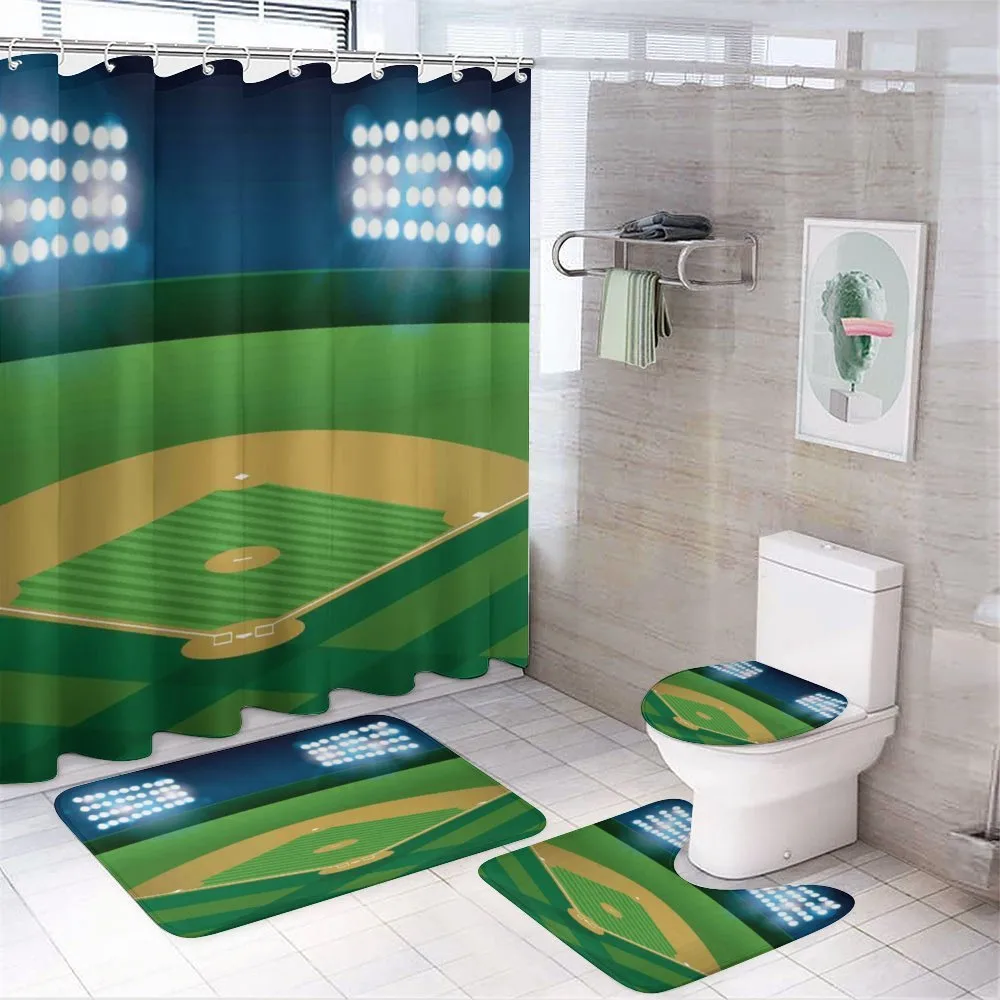 Cartoonish Field Stadium — 4-Piece Bathroom Set preview