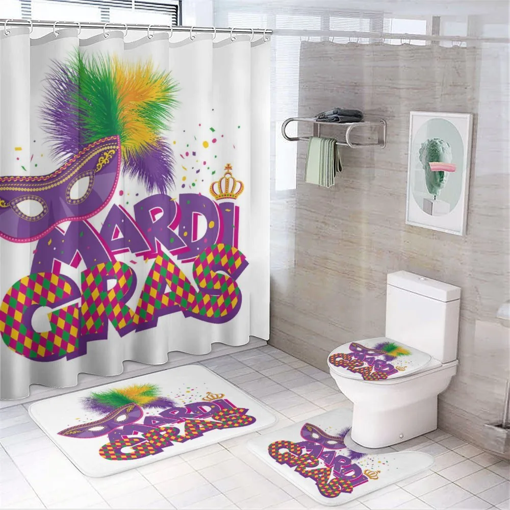 Fluffy Feathers Mask — 4-Piece Bathroom Set preview