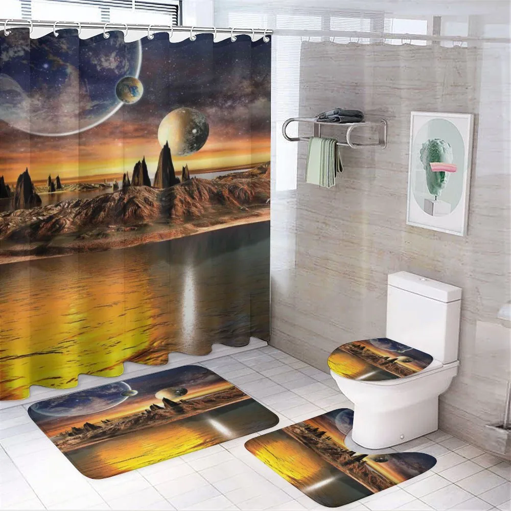 Planet Sci Fi Fantasy Art — 4-Piece Bathroom Set preview