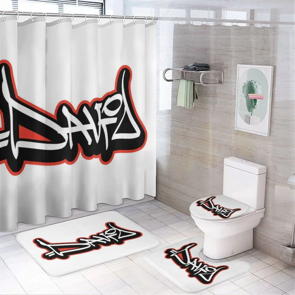 Scribbling Boys Name — 4-Piece Bathroom Set preview