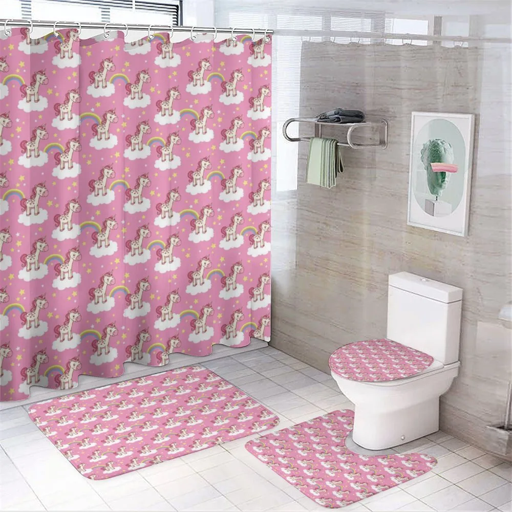 Unicorns on Clouds — 4-Piece Bathroom Set preview