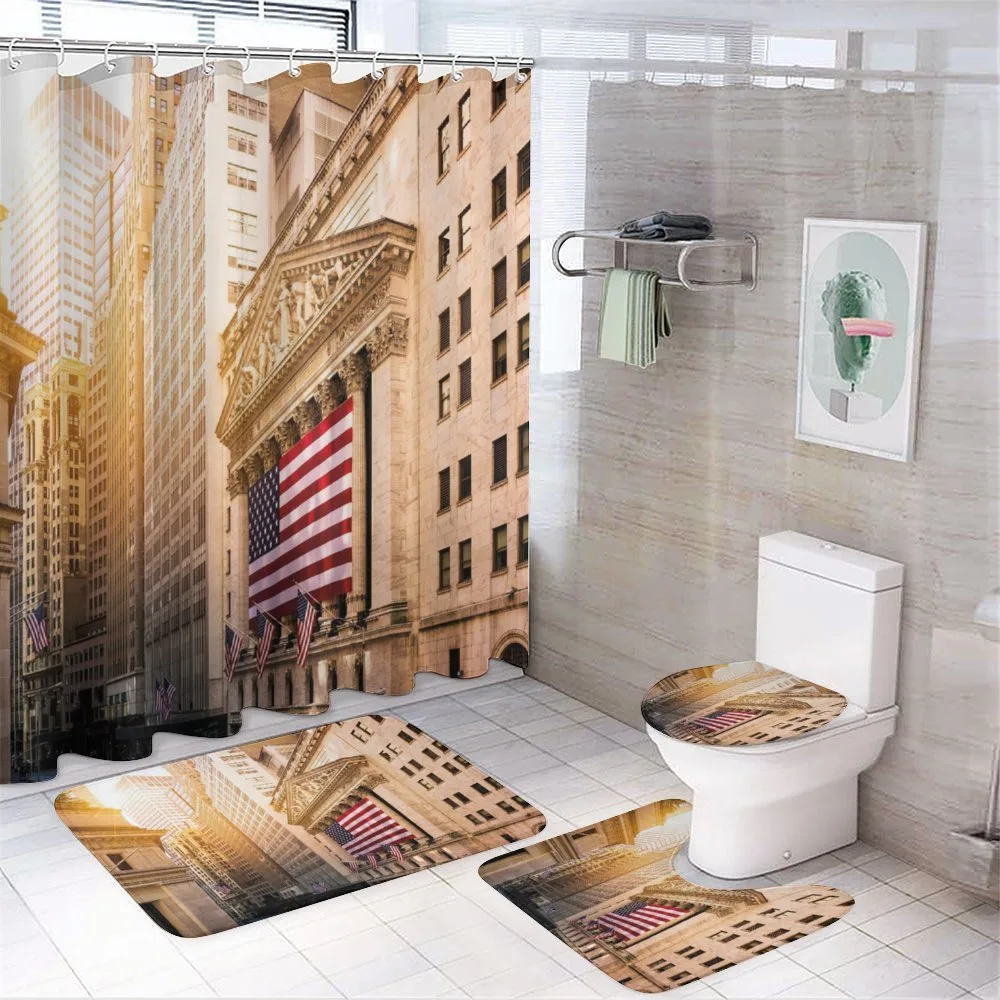 Wall Street Flags — 4-Piece Bathroom Set preview