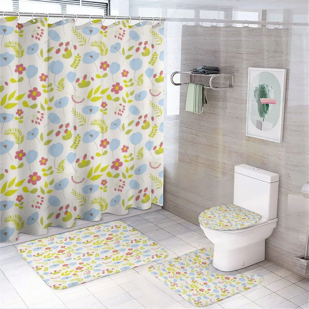 Wild Meadow Botany Flora Art — 4-Piece Bathroom Set preview