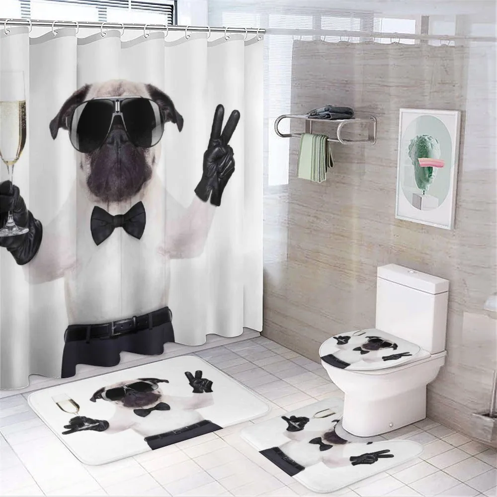 Dog Celebration Alcohol — 4-Piece Bathroom Set preview