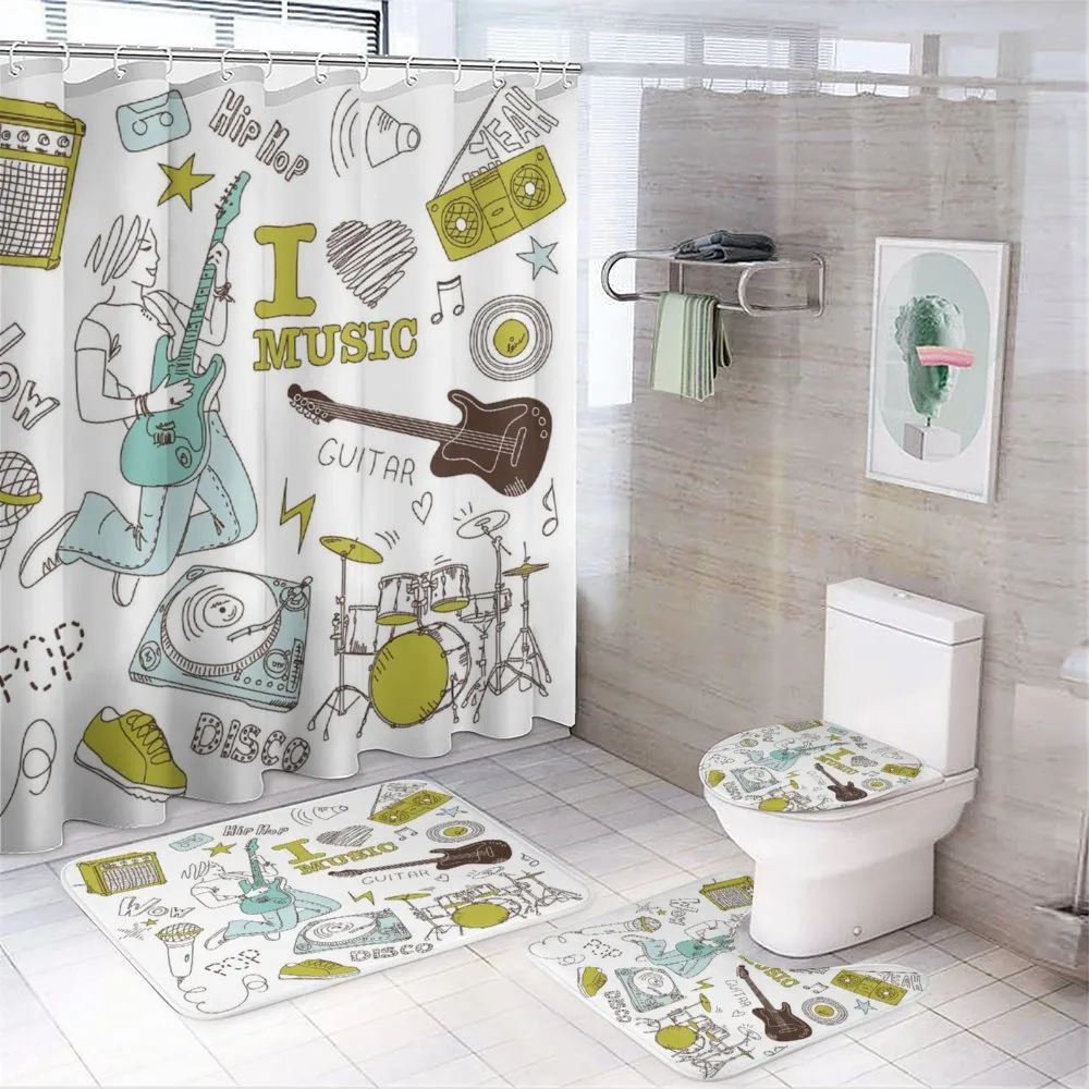 Love Music Sketch — 4-Piece Bathroom Set preview