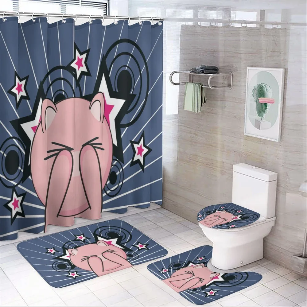 Piggie on Stars and Rays — 4-Piece Bathroom Set preview