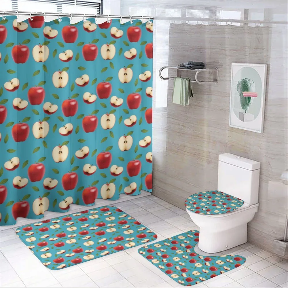 Red Delicious Healty Food — 4-Piece Bathroom Set preview