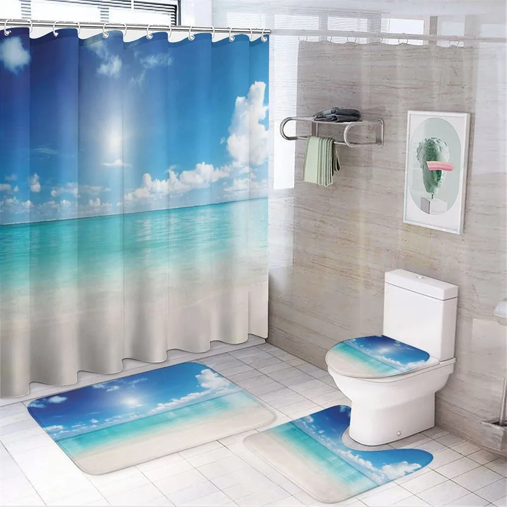 Sky and Tropical Sea — 4-Piece Bathroom Set preview