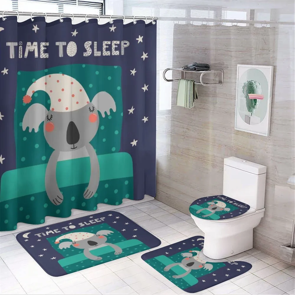 Sleeping Fluffy Koala Bear 4-Piece Bathroom Set product video