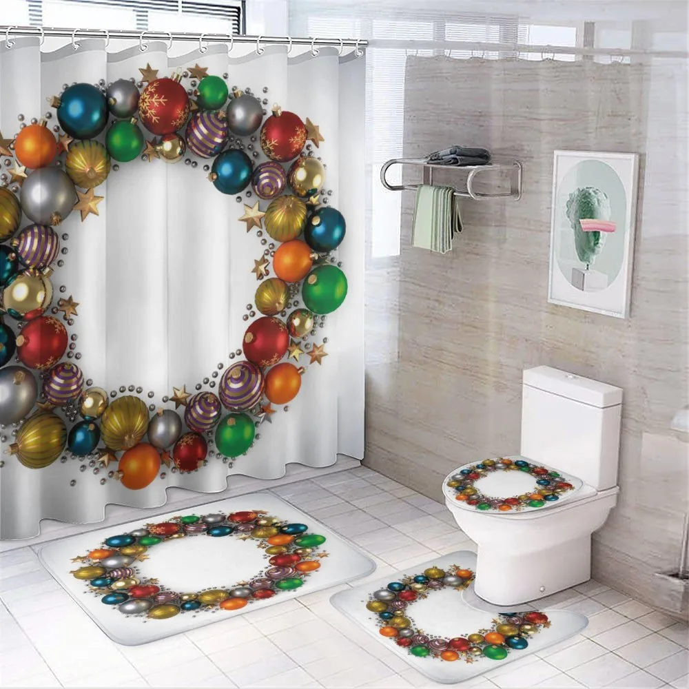 Wreath Garland Baubles — 4-Piece Bathroom Set preview