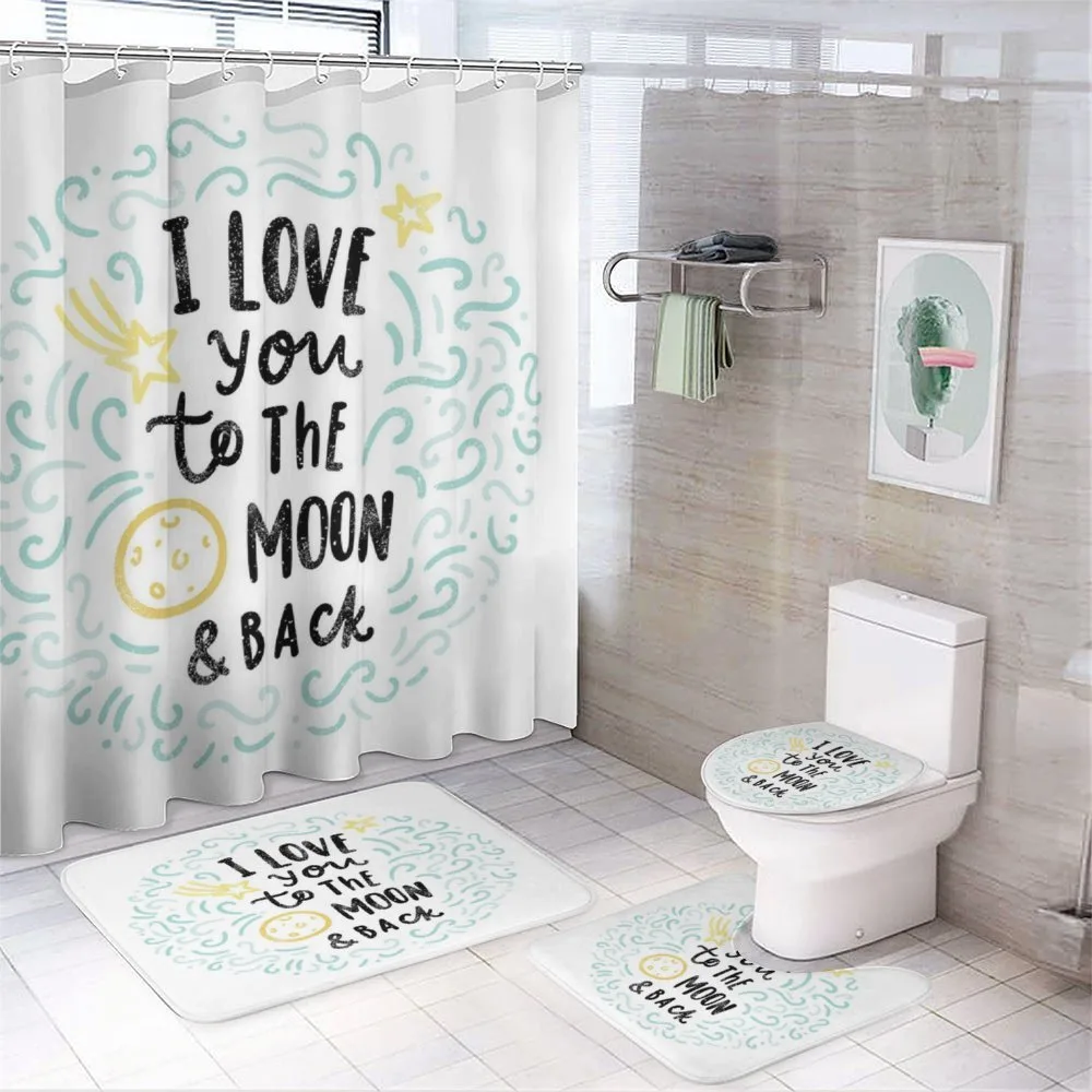 Cartoon Sibling Love — 4-Piece Bathroom Set preview