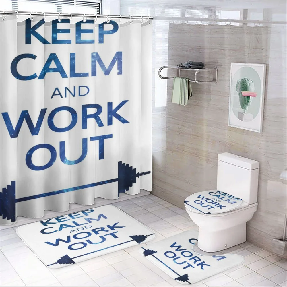 Keep Calm and Work — 4-Piece Bathroom Set preview