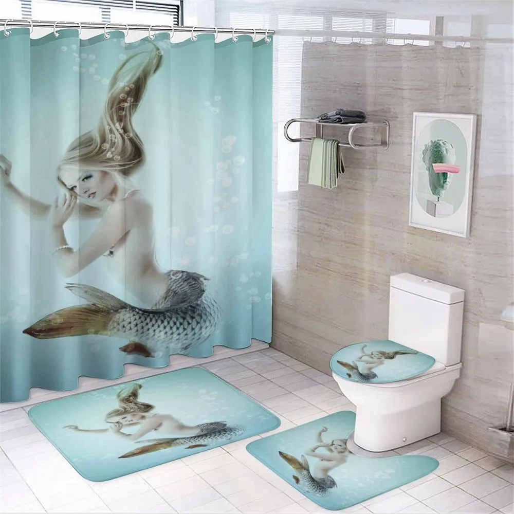 Mythologic Mermaid — 4-Piece Bathroom Set preview