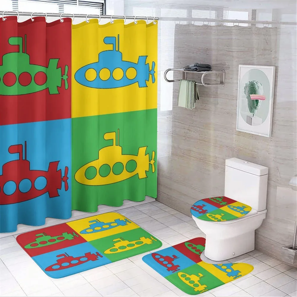 Nursery Pictogram Squares — 4-Piece Bathroom Set preview