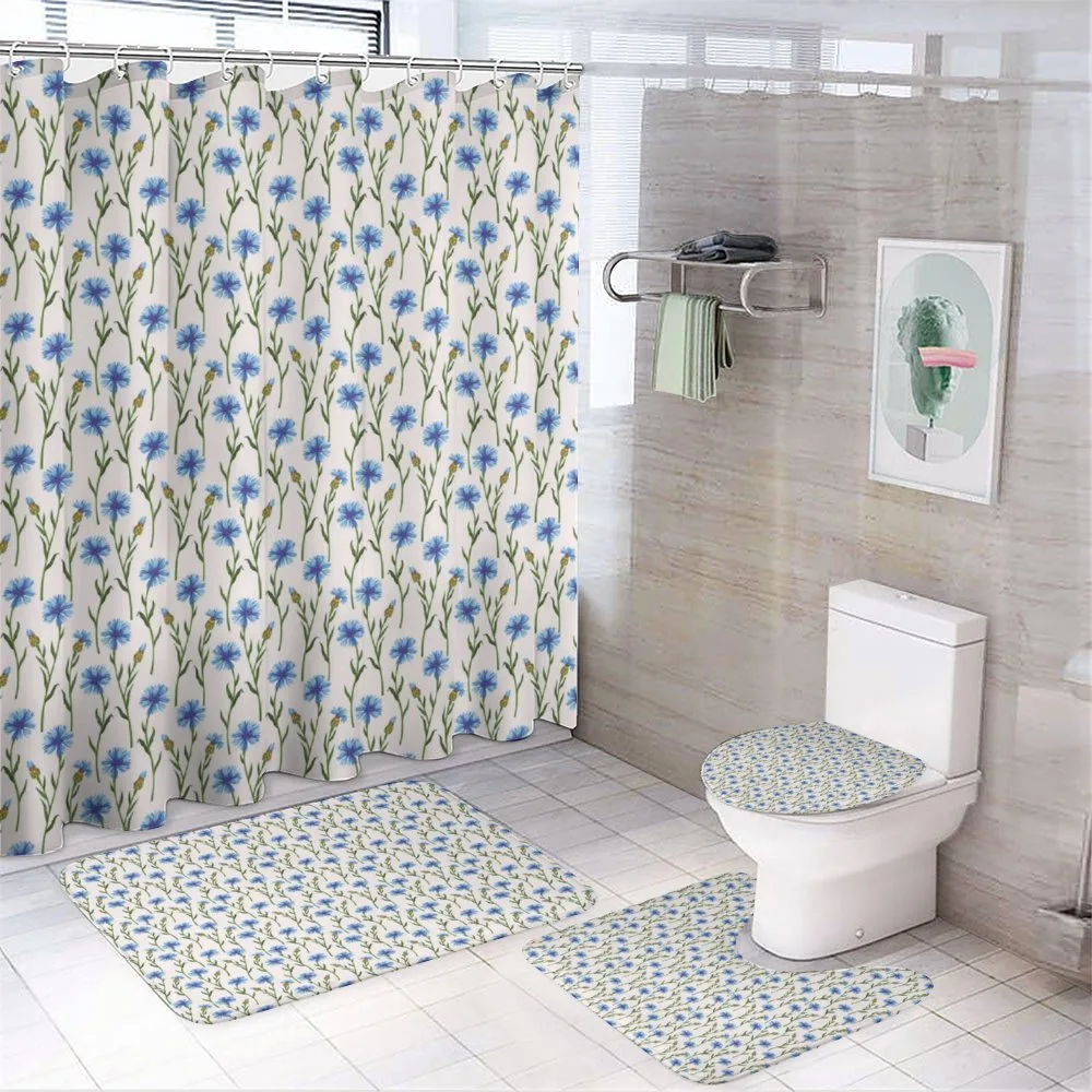 Pattern of Cornflowers Field — 4-Piece Bathroom Set preview