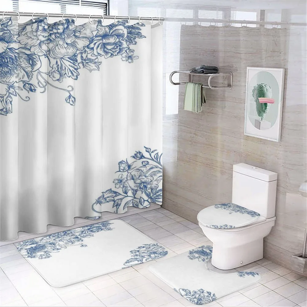 Peony Rose Buds — 4-Piece Bathroom Set preview