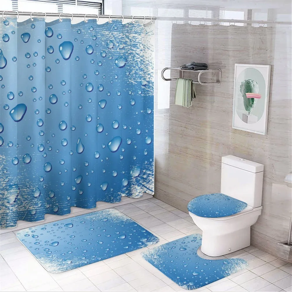 Realistic Water Bubbles — 4-Piece Bathroom Set preview
