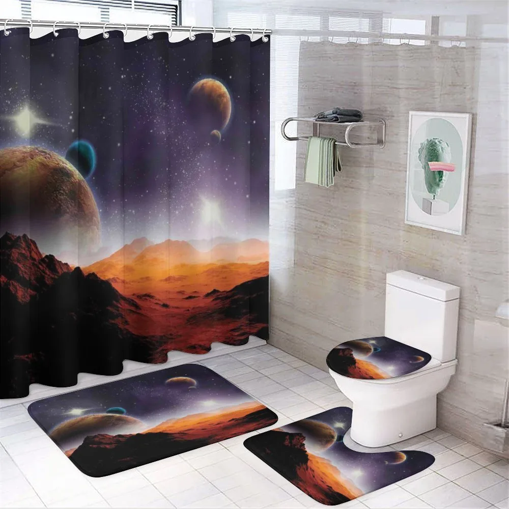 Solar Sky Orbit Comet — 4-Piece Bathroom Set preview