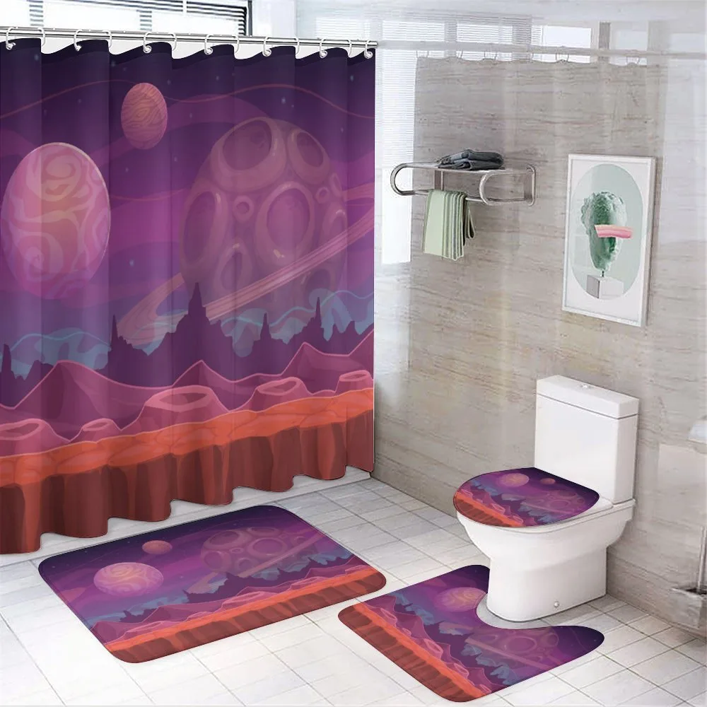 Alien Dreamy Landscape — 4-Piece Bathroom Set preview