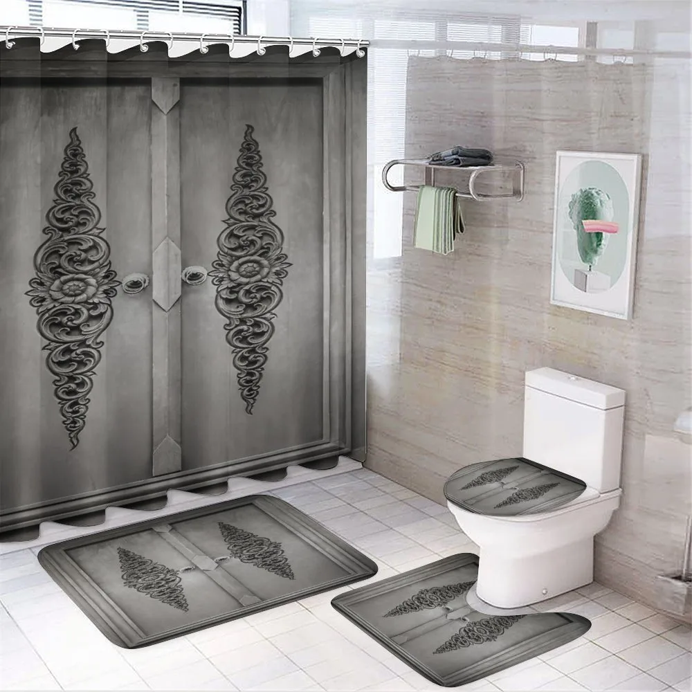 Antique Floral Pattern — 4-Piece Bathroom Set preview