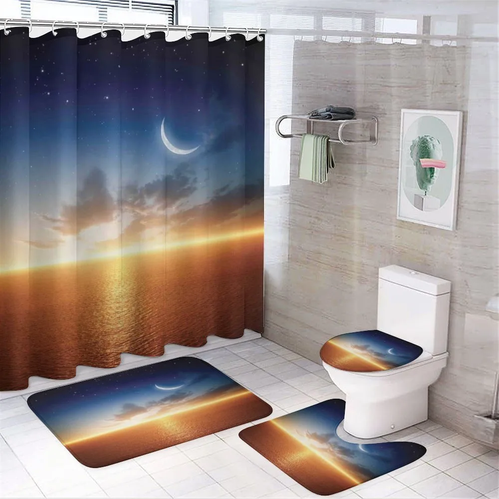 Sunset Sky Moon Stars — 4-Piece Bathroom Set preview