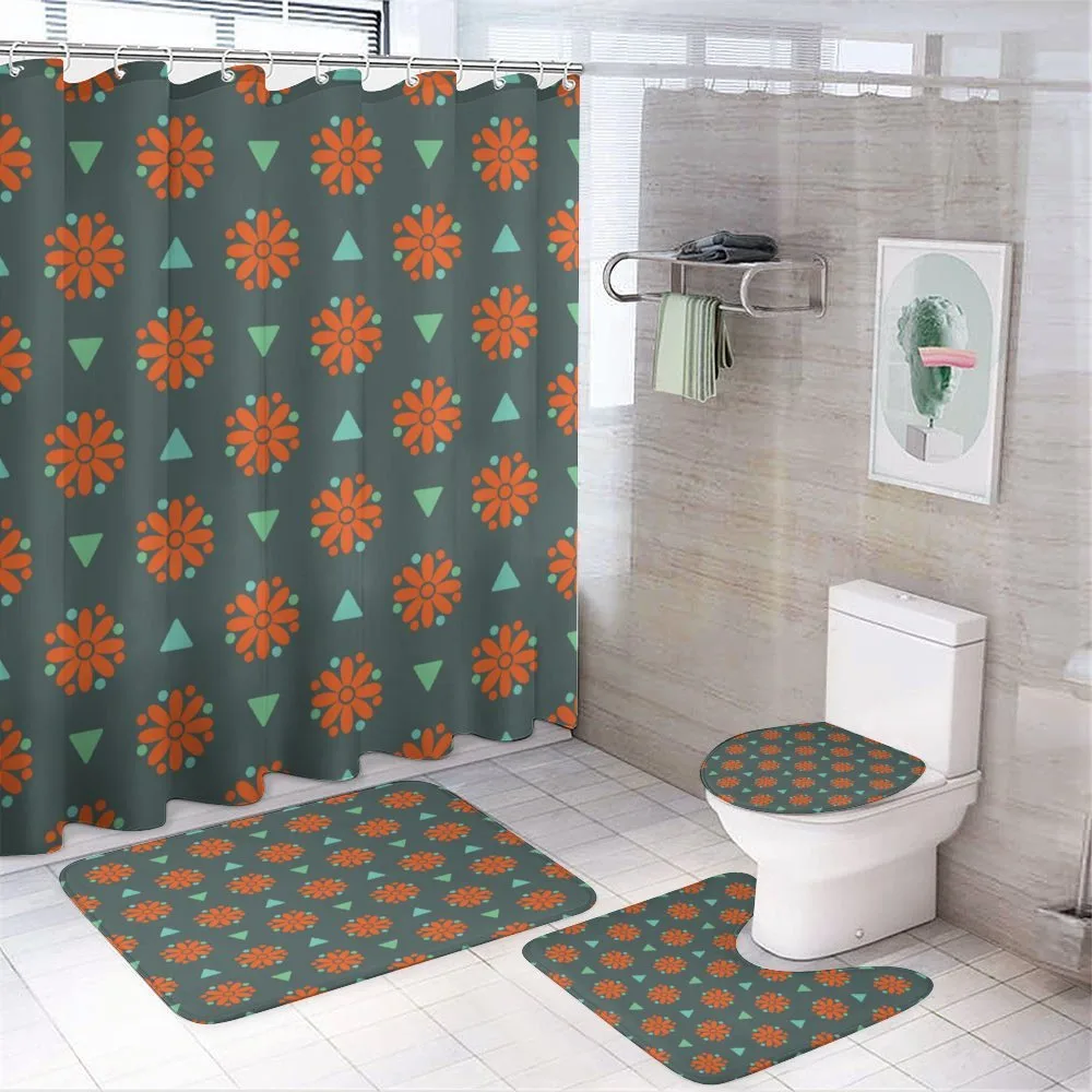 Daisies Triangles — 4-Piece Bathroom Set preview