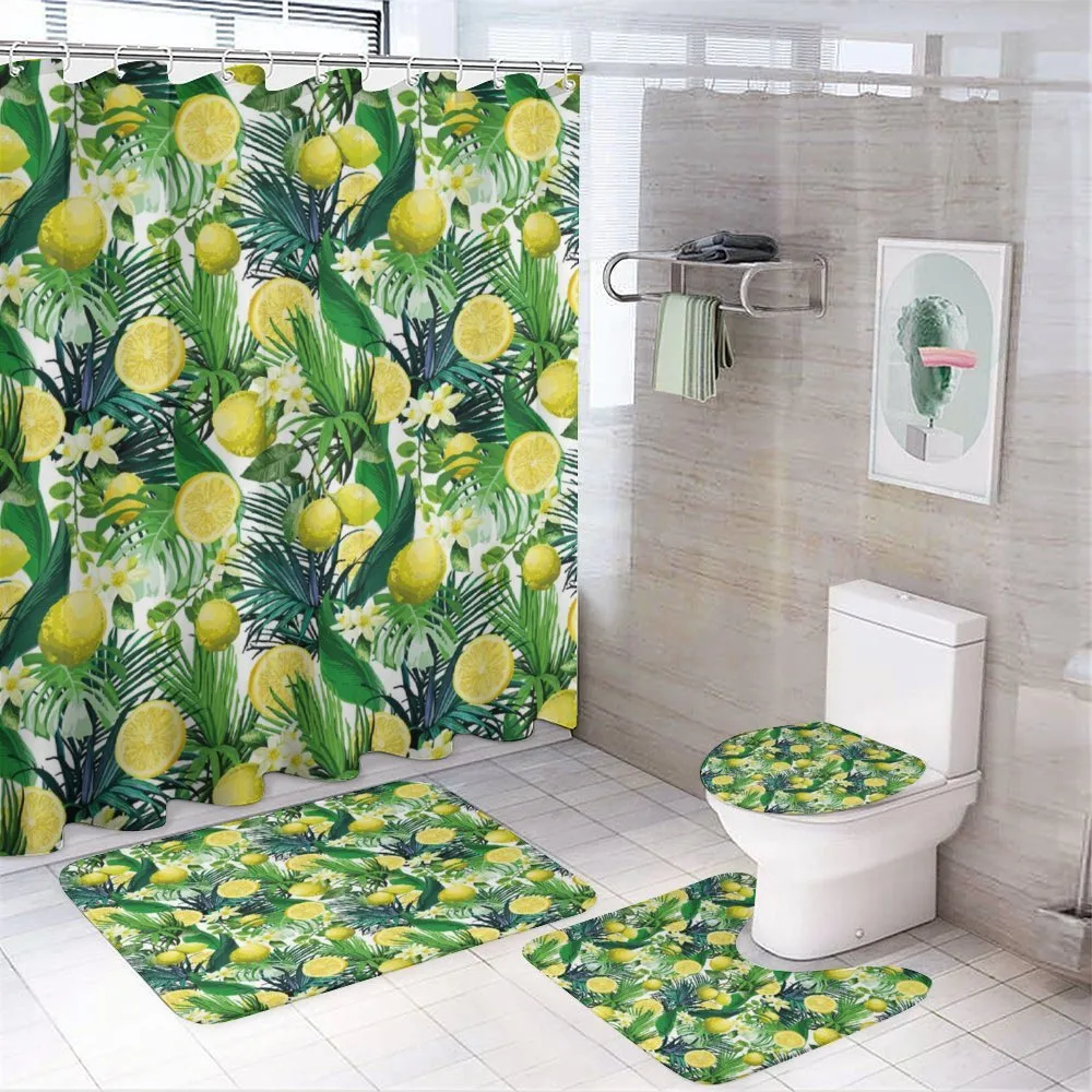 Exotic Plants Green Leaf — 4-Piece Bathroom Set preview