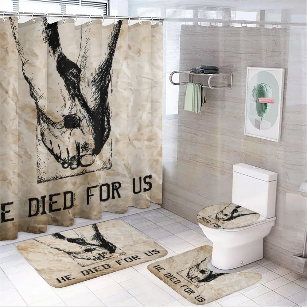 Nailed Legs Hand Drawn — 4-Piece Bathroom Set preview