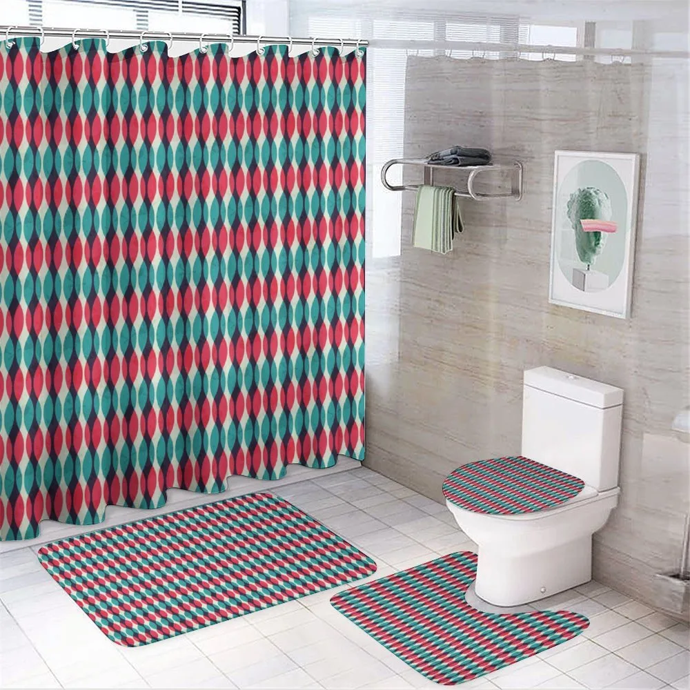 Old School Shapes — 4-Piece Bathroom Set preview