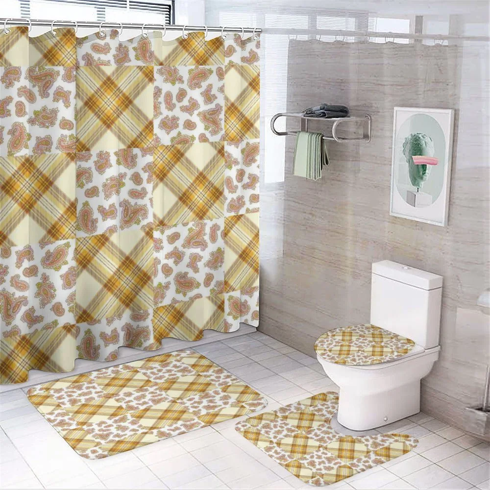 Retro Patchwork — 4-Piece Bathroom Set preview