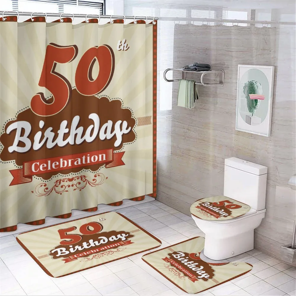 Retro Stripe Dot — 4-Piece Bathroom Set preview