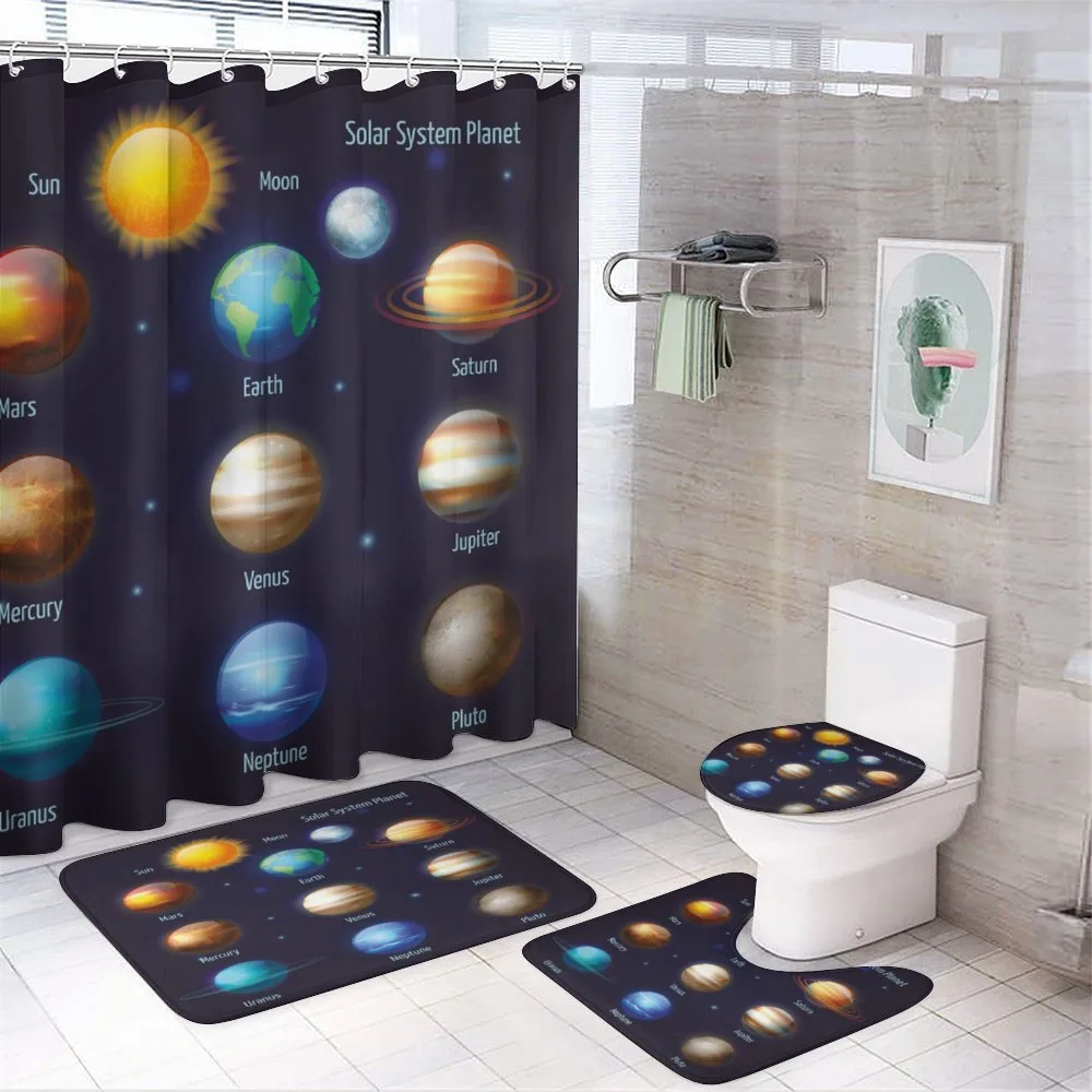 Solar System and Sun — 4-Piece Bathroom Set preview