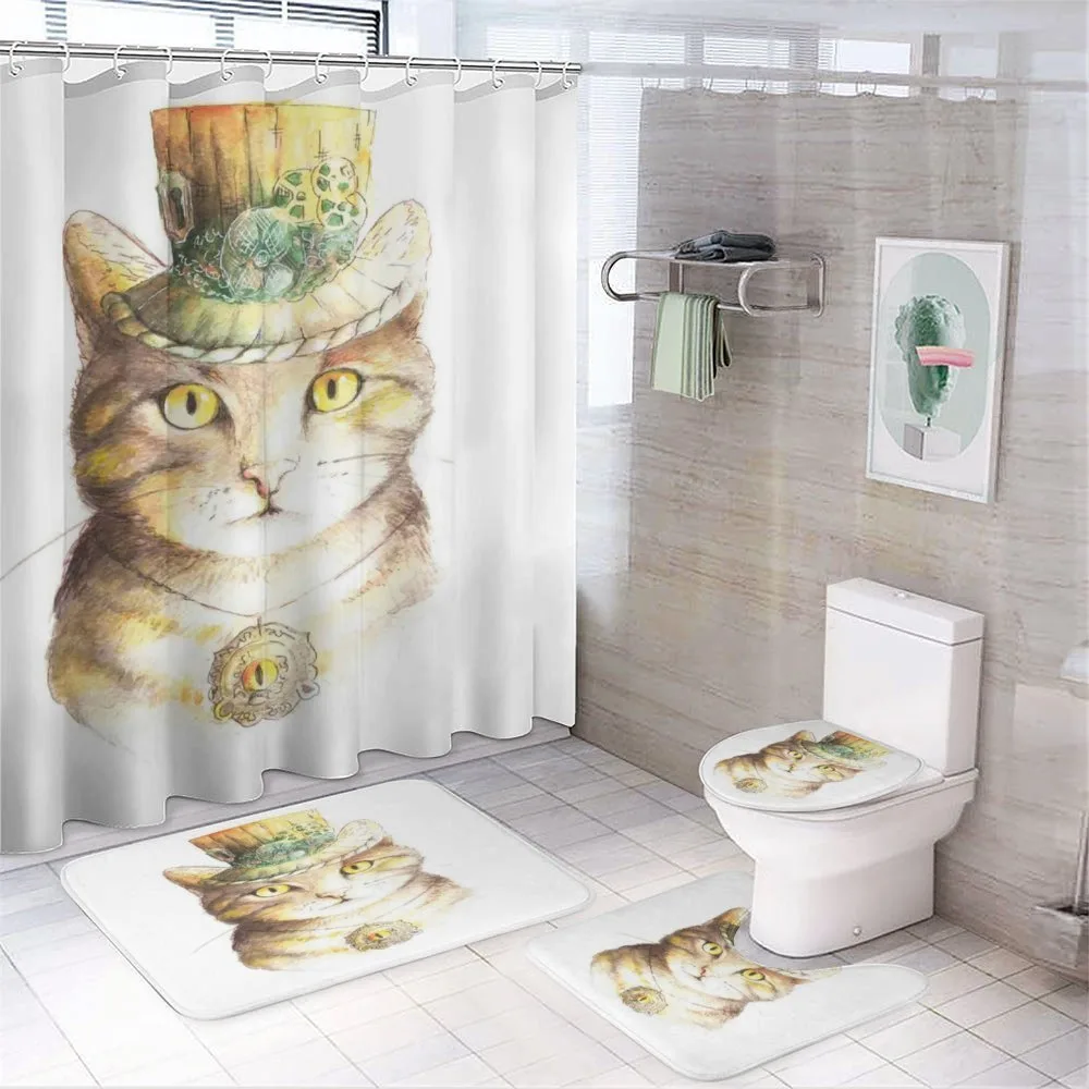 Watercolor Effect Animal — 4-Piece Bathroom Set preview