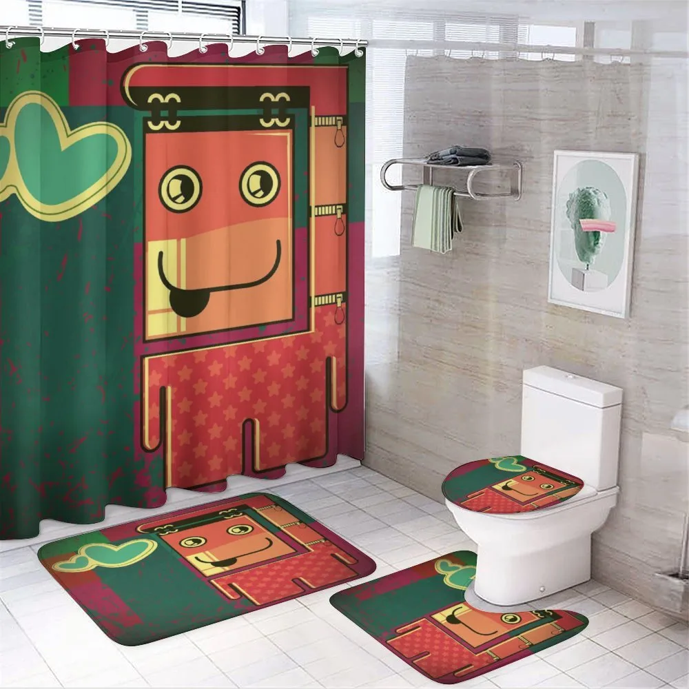 Caricature Monster Grungy — 4-Piece Bathroom Set preview