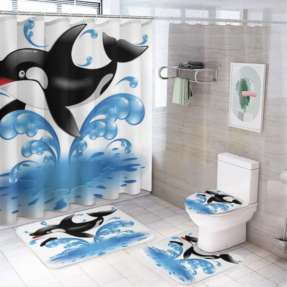 Cartoon Fish Character Fun — 4-Piece Bathroom Set preview