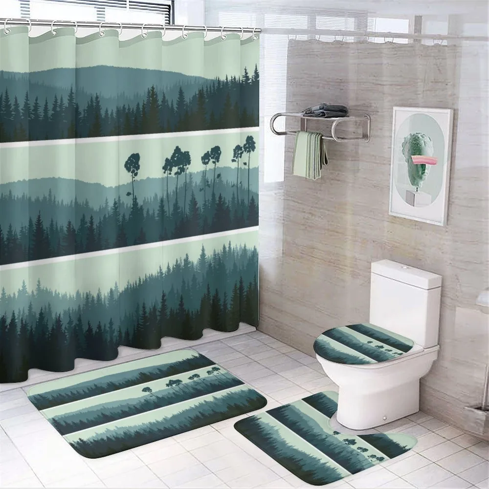 Hills of Coniferous Firs — 4-Piece Bathroom Set preview