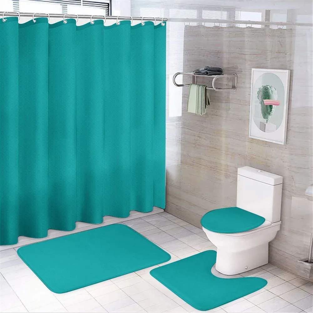 Monochrome Meander Pattern — 4-Piece Bathroom Set preview