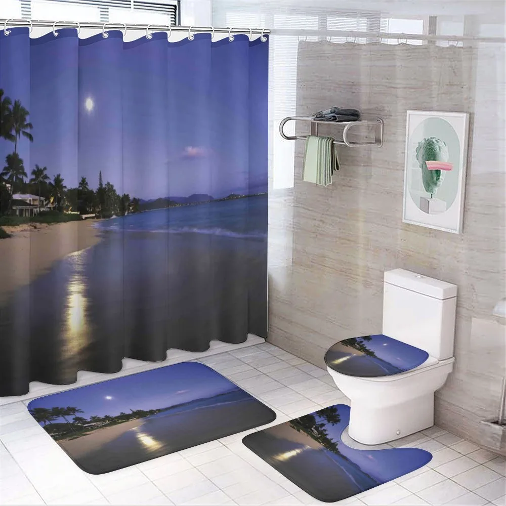 Moonlight Hawaii Sea — 4-Piece Bathroom Set preview